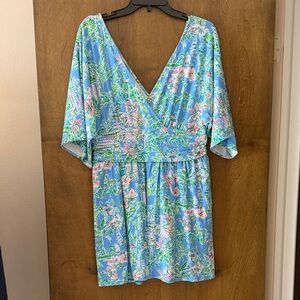 Lilly Pulitzer Parigi Skort Romper, Boca Blue, Beneath The Bougainvil.